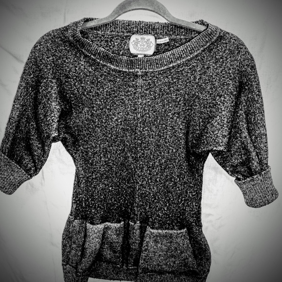 Small juicy couture 3/4 sleeve sweater it’s a dark gray color - Picture 2 of 6